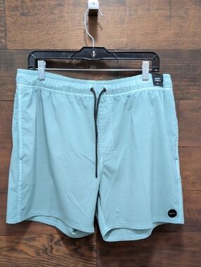 RVCA Mens Seafoam Green Quick-Dry Shorts